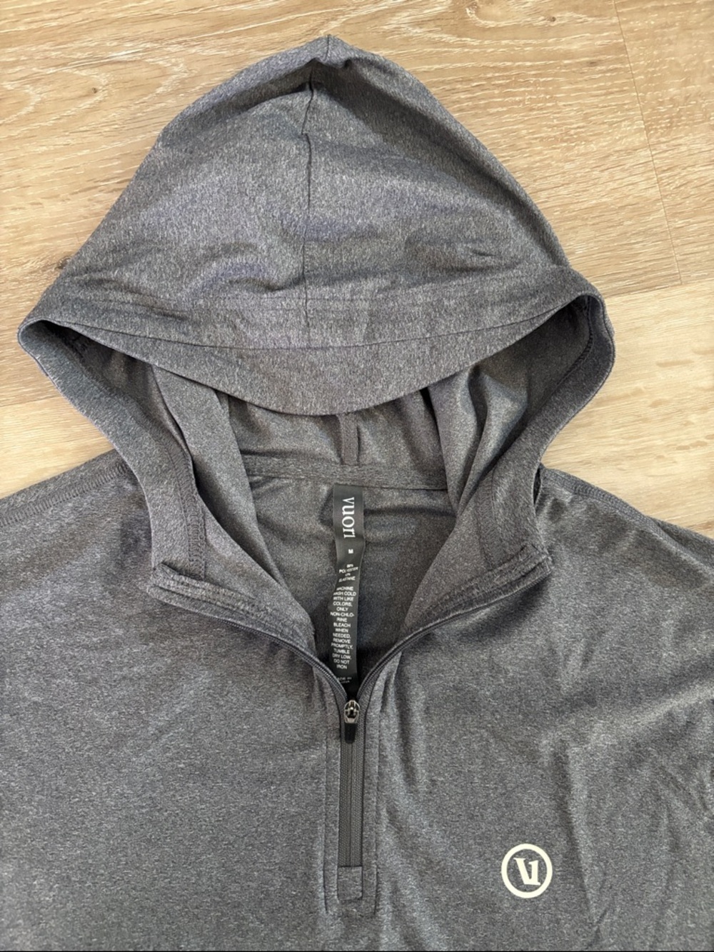Vouri Mens Uluwatu 24 water hoodie V1038 medium charcoal gray - Picture 5 of 11